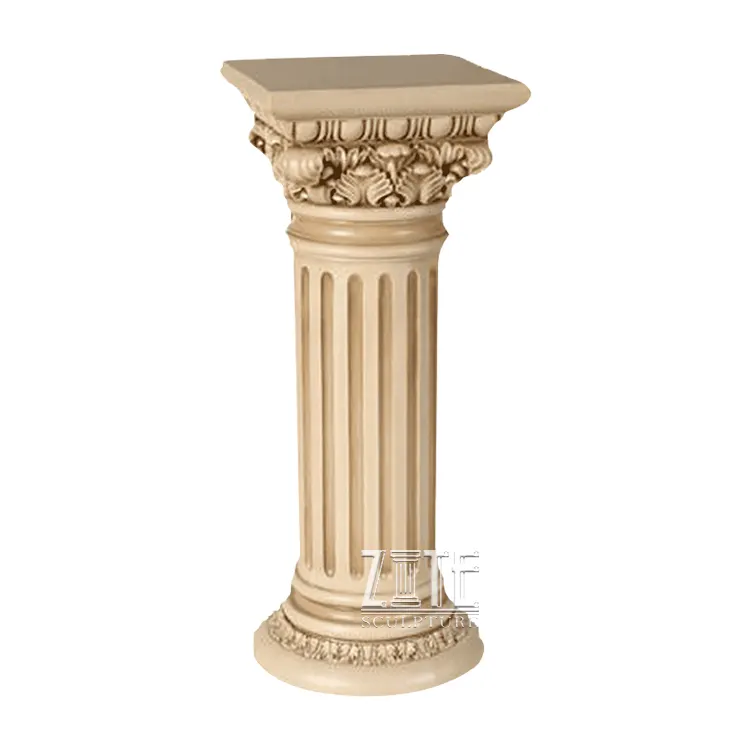 モダンな装飾手彫り大理石の柱の首都