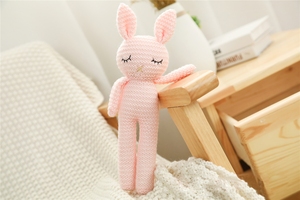 100% 手工小兔子毛绒玩具婴儿羊玩具婴儿钩针编织兔子amigurumi针织令人着迷的柔软兔子玩具 - Product Image 3