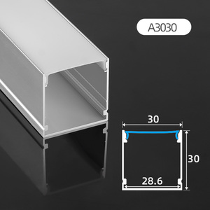 A3030 Led alüminyum profil ışık yüzeye monte, led şerit için difüzör ile alüminyum ekstrüzyon profilleri kanal - Product Image 1