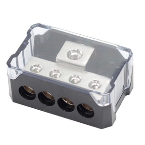 0/<strong>2</strong>/<strong>4</strong> AWG Gauge <strong>Input</strong> <strong>4</strong>/8/10 Gauge <strong>Output</strong> Amp Ground <strong>4</strong> Way 12 Volt Power Distribution Block <strong>Splitter</strong> for Boat Marine RV Auto - Product Image 1