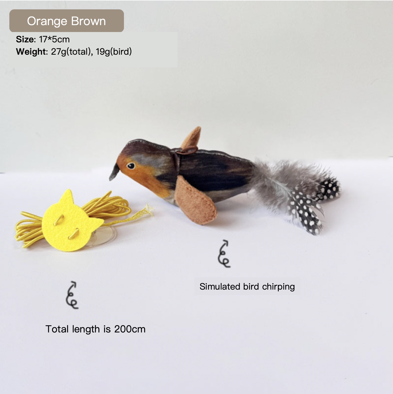 Orange Brown Squeaky Bird