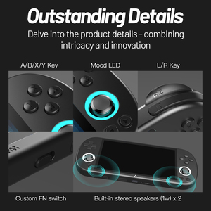 64G Black Trimui Smart Pro Classic Handheld Game Console 4.96 Inch <strong>IPS</strong> 1280x720 Screen 6+Hours Battery Support Wireless <strong>Network</strong> - Product Image 3