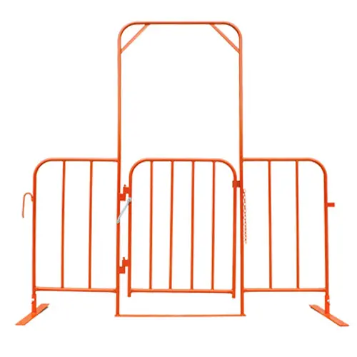 Powder coated construction fence galvanized Temporary fence Pedestrian Steel Barricade Crowd Control Barriers Safety Barricad