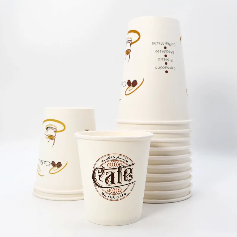 Venta al por mayor 8oz 12oz 16oz 22oz logotipo personalizado desechable solo doble pared tazas de café con tapas