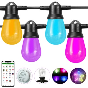 Tira de luces led rgb de un solo color, alimentación solar de 24 voltios, 5m, resistente al agua