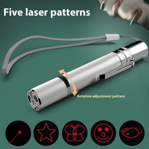 USB ricaricabile viola luce per gatti Teaser Stick Multi-Pattern puntatore Laser divertente interattivo eco-friendly giocattolo per animali domestici per gatti cani - Product Image 2