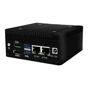 2.5G Dual Lan Micro Industrial Computer 12 ° In tel N100 Quad Core 2x2.5G Ethernet M.2 SSD incorporato robusto Firewall Mini Box PC - Product Image 1