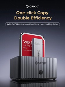 IParts <strong>Orico</strong> 2Bay NVME &amp; SATA Cross-protocol Offline Clone Type-C 10Gbps Hard Drive Docking Station for NVME M.<strong>2</strong> <strong>2</strong>.5&quot; 3.5&quot; HDD - Product Image 5
