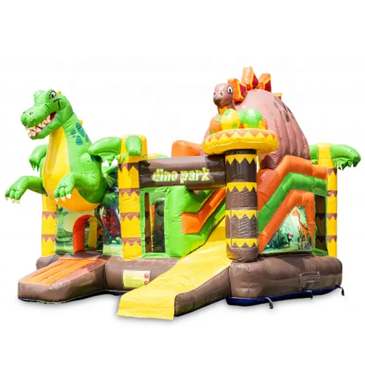 Qualified dinosaur park kids jumping castle inflatable, dinosaur jumping castle, dinosaur inflatable bouncer slide for sale