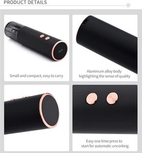 Ücretsiz folyo kesici ile USB şarj edilebilir elektrikli şarap şişesi açacağı LED güç göstergesi otomatik tirbuşon sökücü - Product Image 3