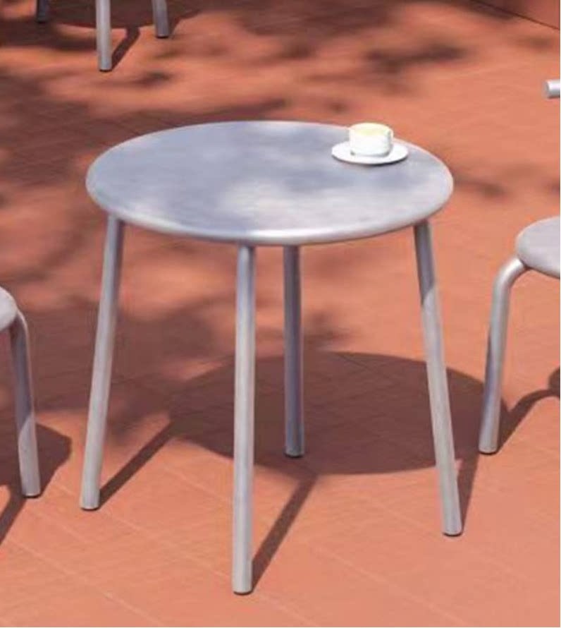 aluminum 4 foot round table 70 diameter 74 high