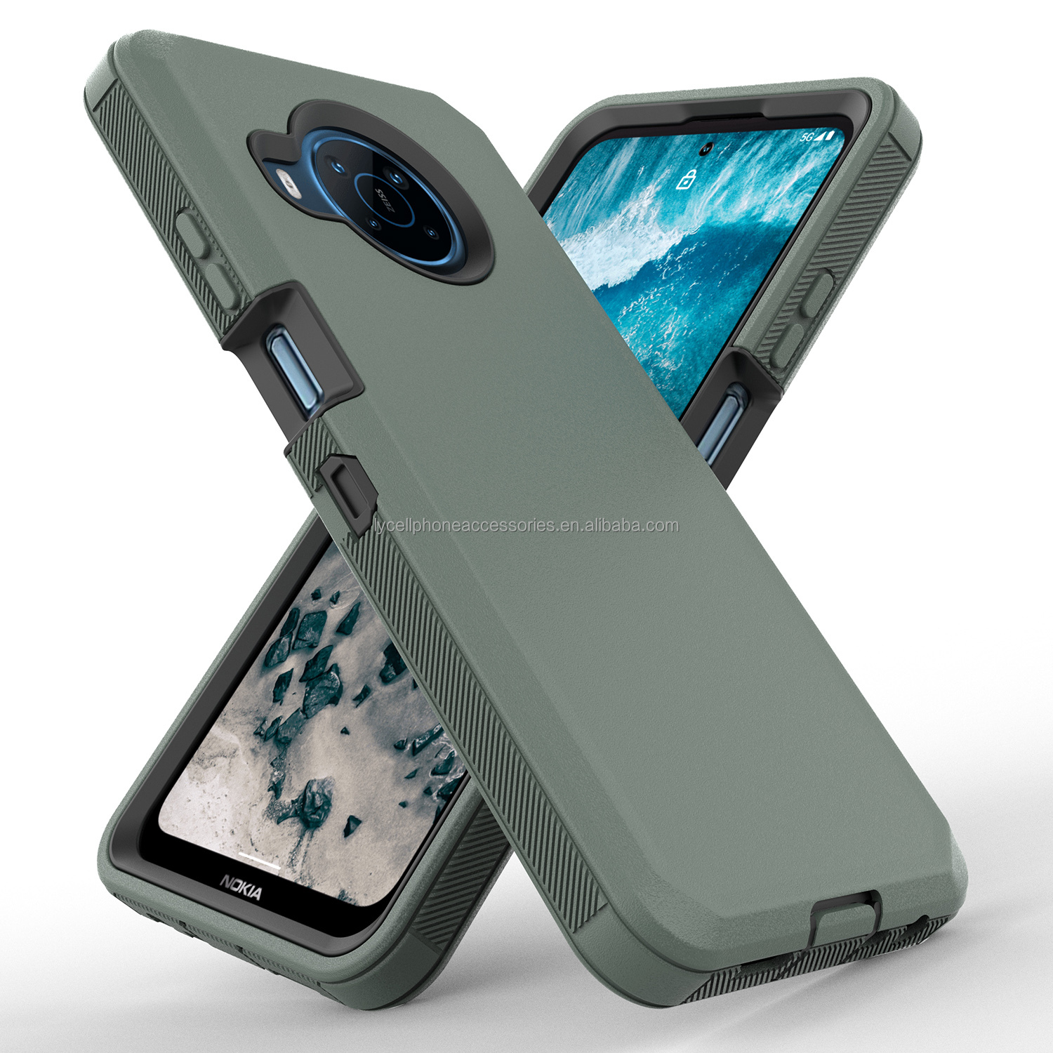 dark green+black