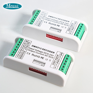 Маленький размер DMX512 4CH светодиодный контроллер освещения RGBW DMX512 декодер - Product Image 1