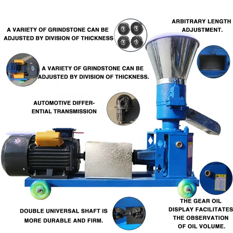nutztiere geflügel hühnchen rinder ziege tierfutterherstellungspresse granulator pelletverarbeitungsmaschine für granulatfutter für bauernhof