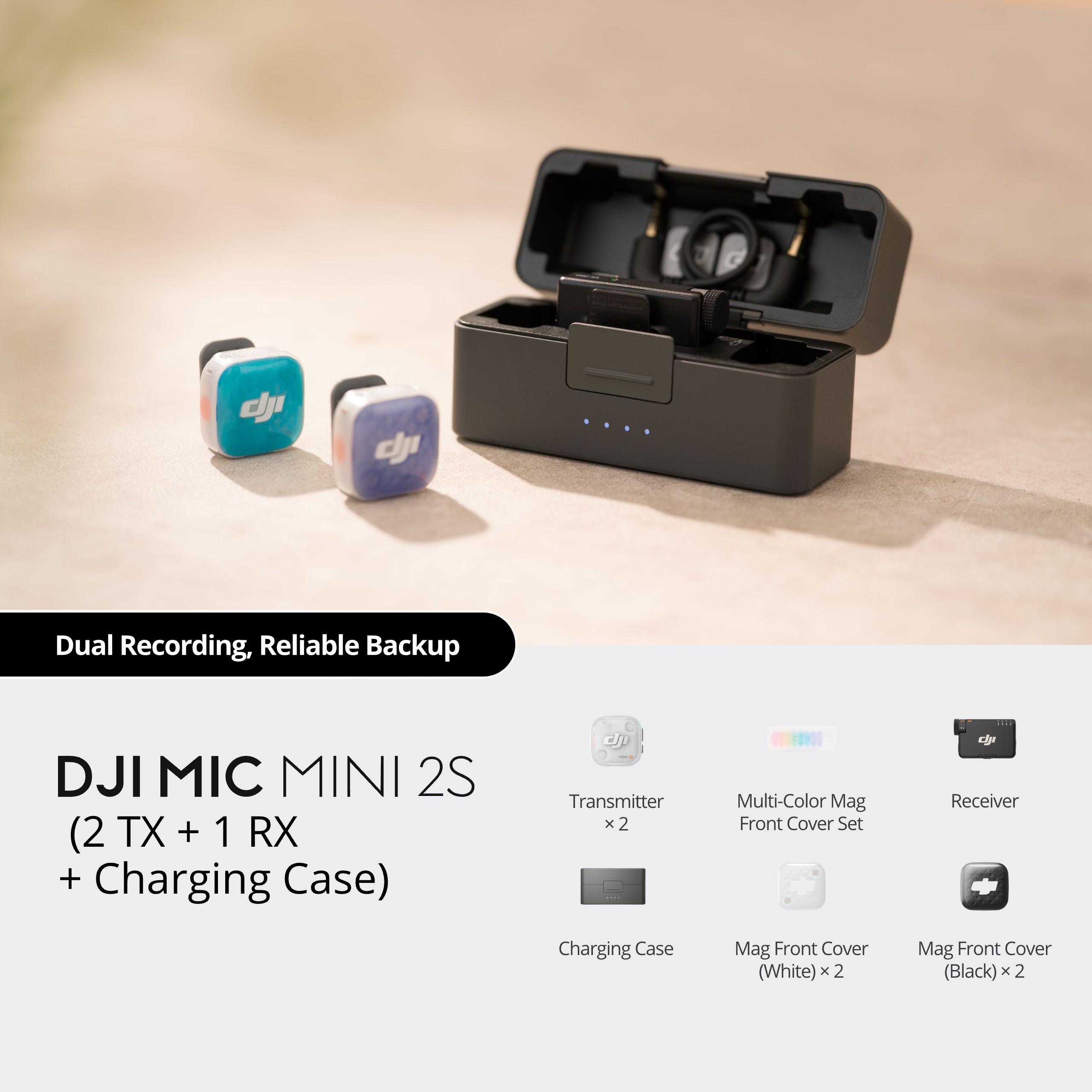 DJI Mic Mini 2S (2 TX+1 RX+ Charging Case)