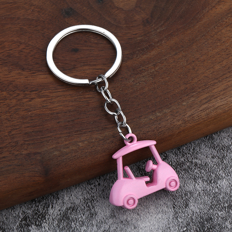 Carrito de golf rosa