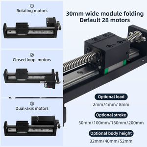 Motor de carrera UMOT de 50mm-200mm, Riel de guía lineal instalado a la derecha, Riel de guía lineal Cnc de bajo ruido, módulo de mesa deslizante síncrono - Product Image 5