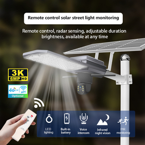 4g Home Smart Dual Lens <strong>Camera</strong> on Street Light Lamp with Wireless Night Vision Auto Tracking Solar Street Light CCTV <strong>Camera</strong> - Product Image 4