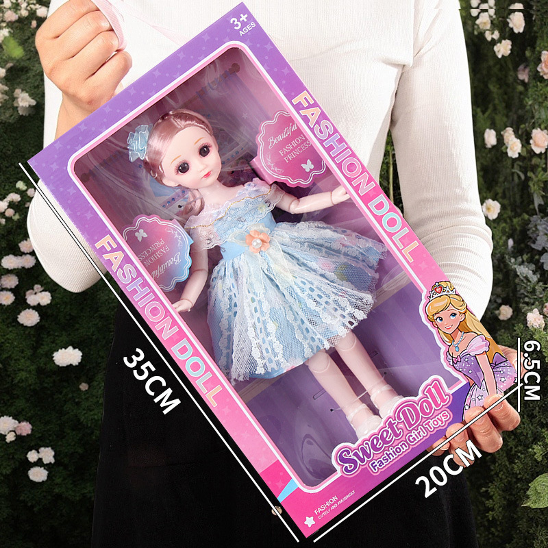 Caja portátil de 35 cm - Azul - Muñeca de 30 cm
