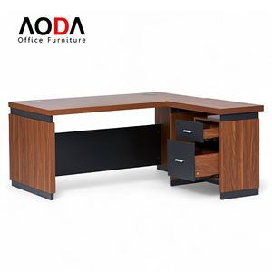 Châu Phi nội thất văn phòng hiện đại L hình văn phòng điều hành bàn với ghế điều hành escritorio de oficina Bureau de travail - Product Image 1