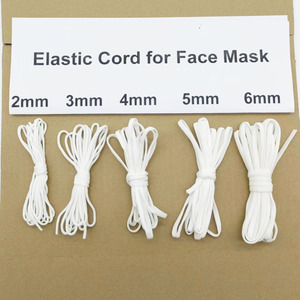 Factory <strong>Elastic</strong> Ribbons 3mm 5mm Cord White <strong>Color</strong> <strong>Elastic</strong> Earloop for Normal Facemask <strong>String</strong> - Product Image 3