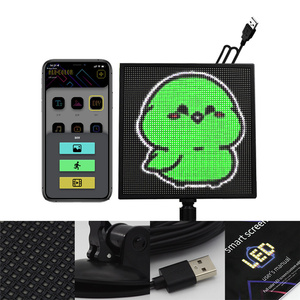 <strong>2025</strong> New Arrival USB Powered Programmable 32x32 Pixel RGB Mini Car Display Screen Advertising <strong>LED</strong> Signs - Product Image 3