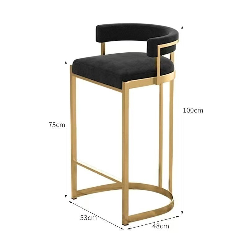 75 cm seat height-black velvet