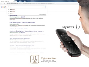 W2 Voice air mouse 2.4G Senza Fili di Voce di controllo remoto Gyro Sensing Universale Air Mouse IR Learning Tastiera Per MINIPC TV Box W2 - Product Image 6
