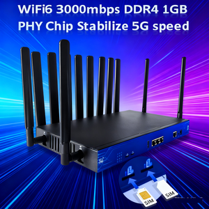 Openwrt 1000Mギガビット3000Mbps WIFI6デュアルバンド2.4G & 5.8 5G 4G LTE 5Gルーター1GB DDR4 USB3.0 VPN QoSファイアウォールデュアルSIMカード - Product Image 1