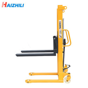 Haizhili <strong>Loading</strong> and <strong>Unloading</strong> 2000kg 2t Capacity Hand Forklift 1.6m Lift Height Hydraulic Manual Stacker with Adjustable Forks - Product Image 6