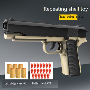 2023 sıcak blowback kabuk atma tam otomatik 1911 Colt kabuk atma tabancası kum Hawk yumuşak kurşun oyuncak silah silah toptan - Product Image 5
