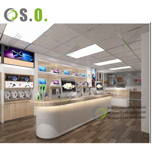 Pantalla de estilo moderno para ordenador portátil, escaparate de madera de alta gama, diseño de interior de tienda de ordenador - Product Image 6