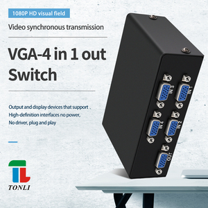 <strong>4</strong> in <strong>1</strong> out Manual Key Switch <strong>VGA</strong> Video <strong>Splitters</strong> &amp; Converters - Product Image 4