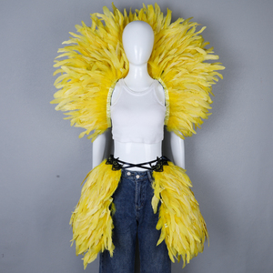 Hiệu SuấT sân khấu lông thiết lập có thể tháo rời cánh & sequined váy Burlesque hiển thị phụ kiện unisex người lớn - Product Image 2