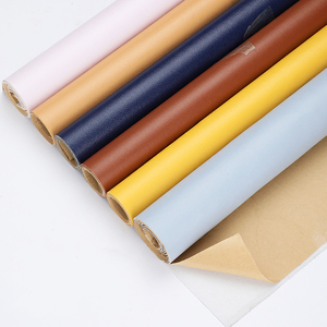 家具修理のためのカスタム張りレザー生地自己粘着レザー<span class=keywords><strong>PVC</strong></span>ソファレザーステッカー