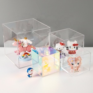 10 CM Clear Square Retail Product Platform Acrylic <strong>Display</strong> Riser Box with One Open Side - Product Image 4