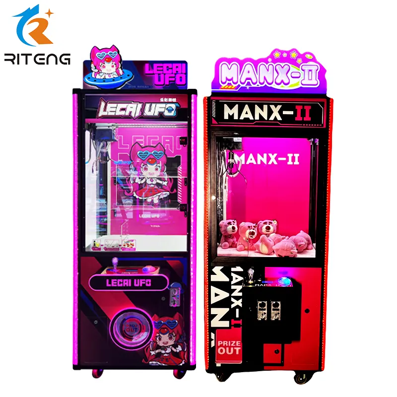 Hot giochi a gettoni retrò simulatore giocattolo bambola artiglio macchina da gioco con accettore di fattura Ufo Catcher Arcade artiglio macchina per la vendita