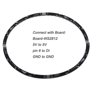 DIYmall 60 X WS2812B 5050 RGB LED Ring Lamp Light 60 bit con driver integrati SK6812 per Arduino Raspberry Pi - Product Image 2