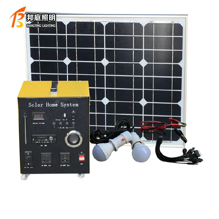 Kit di sistema di illuminazione solare per esterni 80Wh,