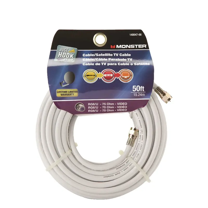 -25DB baja pérdida bulbo/foco cobre CCA rg 6 RG6 cable coaxial precio por metro para CCTV la antena de comunicación por satélite