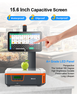 PSJ2500 Windows, все в одном, точка продажи, биллярная машина, Pos-система, 15,6 дюймовый сенсорный экран, масштаб этикеток с ии - Product Image 2