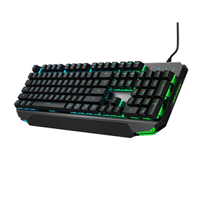Teclado de computadora con cable RGB 104 Tecla Teclado para juegos Diseño de interruptor mecánico