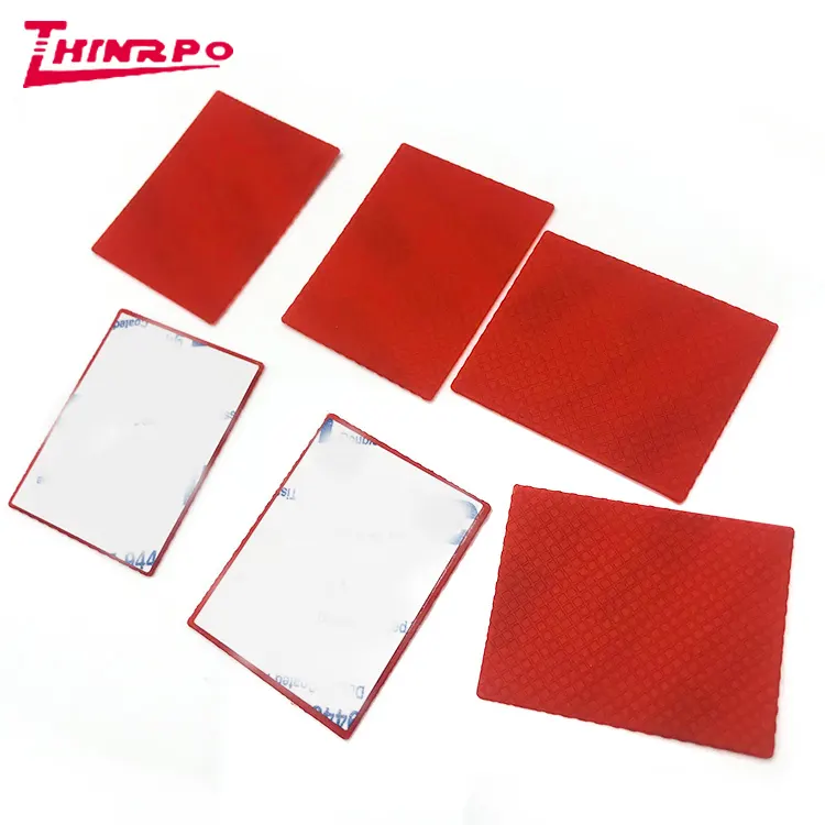 Custom molded 0.8mm thicknesss Texture silicone sheet mat Adhesive Silicone Washer Anti Slip silicone pad with adhesive tape