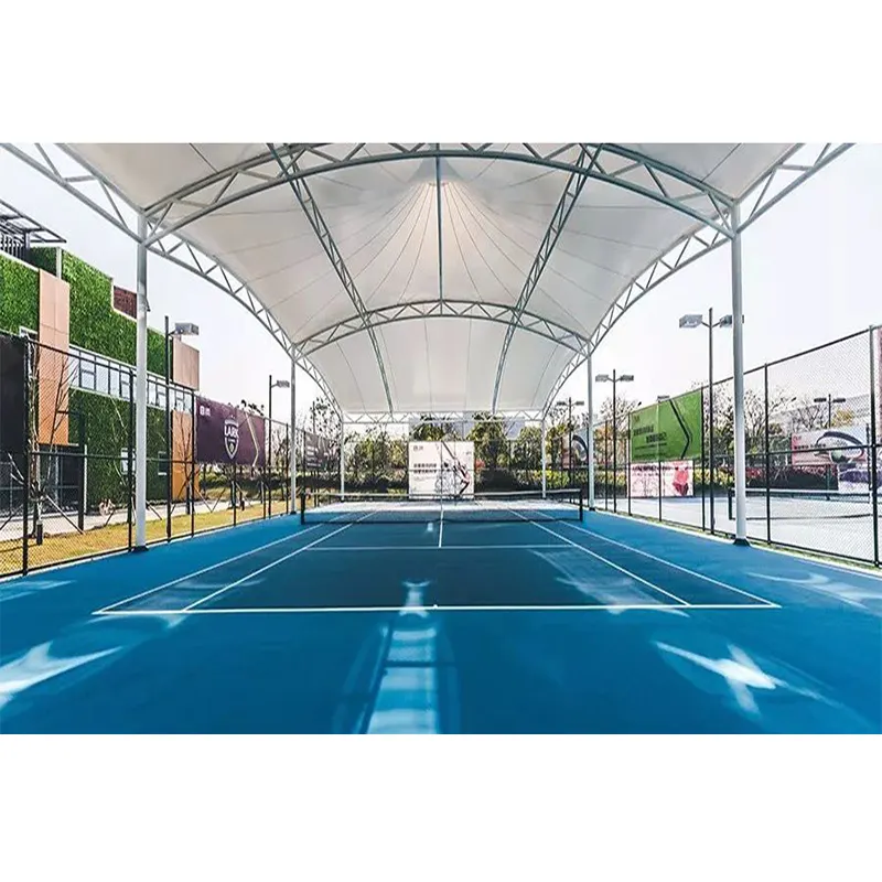 Hot Sale Outdoor Panoramic Paddle Tennis Court Cover Indoor Badminton Court Roof Sport Hall Canopy Shelter Padel Court With Roof
