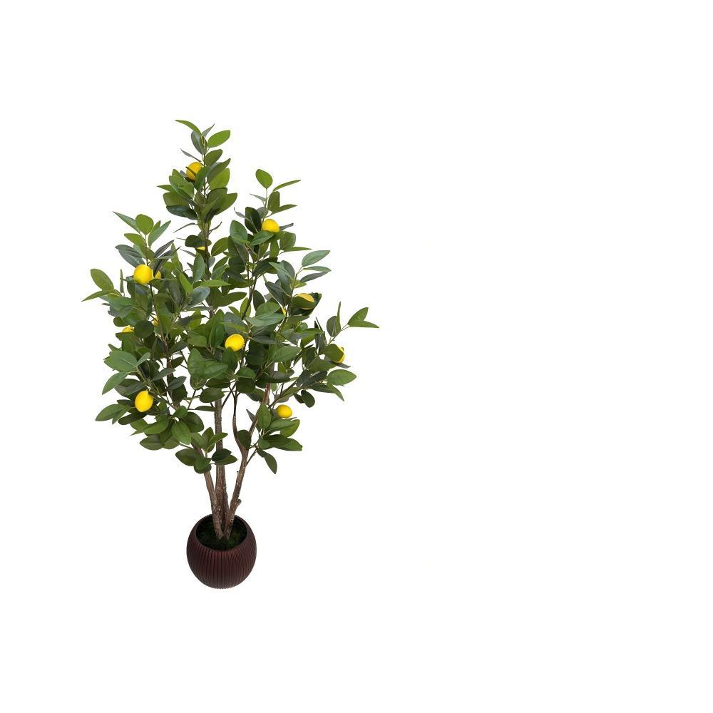 Árbol de limón artificial de 1,2 m con múltiples tallos