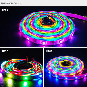 WS2812B WS2812 Led striscia indirizzabile individualmente Smart RGB Led striscia nero/bianco PCB impermeabile IP30/65/67 1-5M DC5V - Product Image 6