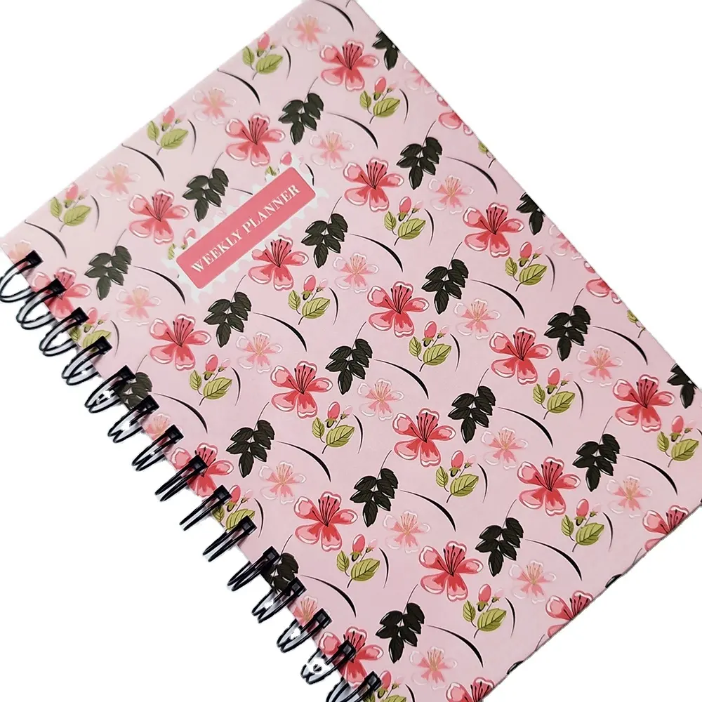 Spiraalbindende Agenda Wekelijkse Planner Notebook Aangepaste Drukplanner 2024 2025