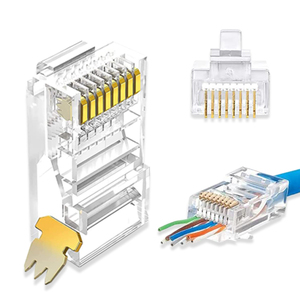 定制Rg45 rj 45 8p8c模块化插头utp连接器通过Eazy 6类rj45连接器6类utp - Product Image 1