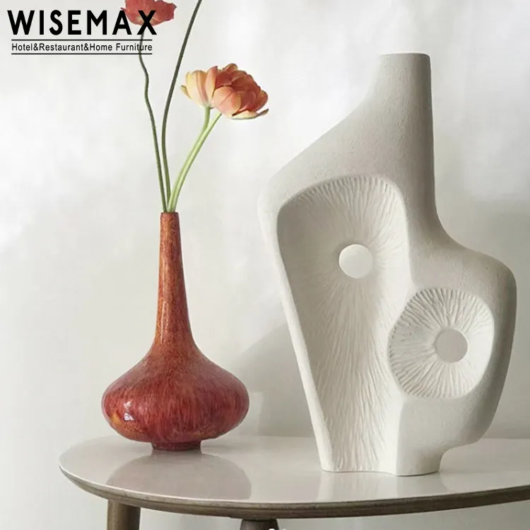 WISEMAX-muebles modernos y creativos, decoración de armario de TV, florero de cerámica, adornos de diseño único para el hogar