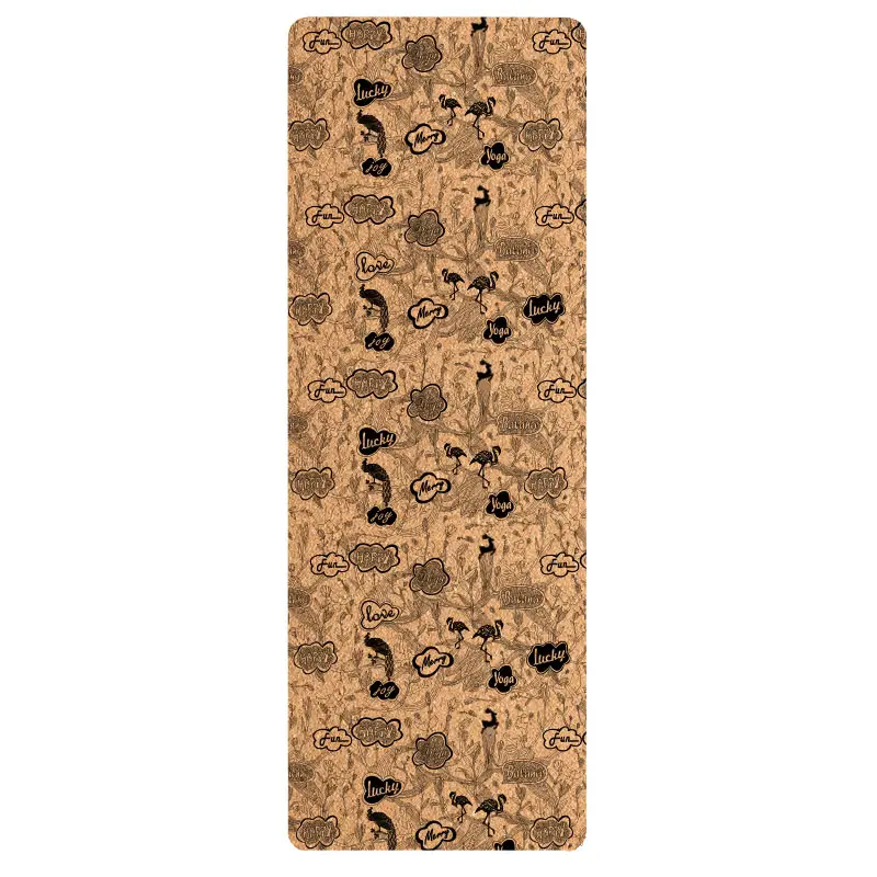 Sunframe Non-slip Cork Yoga Mat Eco Friendly TPE No Creases No Smell Extra Thick Extra Large 183x65cm 7mm